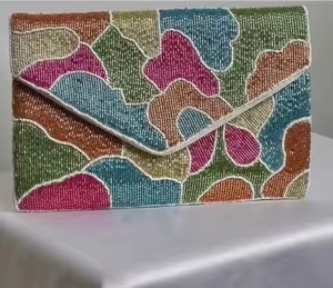 Fashion Seed Beads Beaded Clutch With Embroidery Pattern Premium Seed Beads Embroidery Clutch <b>Bag</b> Stylish Look - Product Image 3