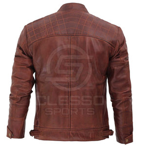 Premium Men Leather <b>Jacket</b> with Modern Tailored Fit Smooth Finish Durable Construction for Casual Outdoor <b>Travel</b> and Daily Wear - Product Image 3