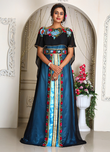 Kaftan islámico marroquí moderno para mujer Vestido de playa largo hasta el suelo con suministro ODM de manga larga transpirable - Product Image 4