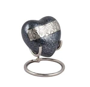 Nouvelle urne de crémation décorative unique en forme de cœur fabriquée en inde Top Supply for Funeral Accessories Wholesale Unique Memorial Urn - Product Image 5