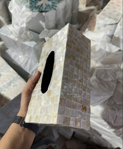 Mother of Pearl Inlaid <b>Tissue</b> <b>Box</b> Handmade Decorative Shell Inlay Home Decor - Product Image 3