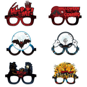 Occhiali di Carta FEIQU per Halloween per Bambini e Adulti - Colore Nero Design Cartoon Spaventoso con Zucca per Decorazioni e Forniture per Feste - Product Image 2