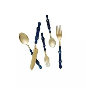 Gold Hammered Brass Cutlery <b>Set</b> Flatware Dinner Knife Fork Spoon Luxury Tableware <b>For</b> Hotels Dinning Wedding <b>Dinnerware</b> Cutlery - Product Image 2