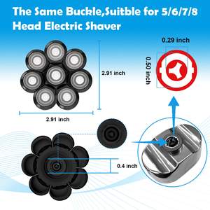 Tête de rechange pour rasoir électrique 8 têtes pour hommes, étanche IPX7, pour rasage de la tête, avec interface en allemand, pour tondeuse à barbe et cheveux - Product Image 4