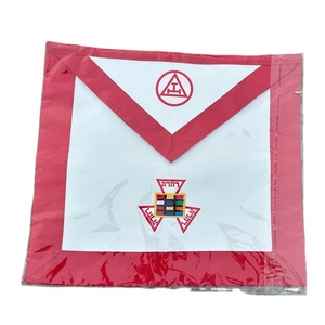 Regalia maçonnique de maître maçon, grand maçon, grand maçon provincial de Londres, tablier de rang élevé, non orné, en peau d'agneau brodée à la main - Product Image 1