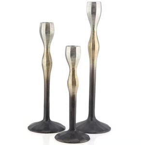 Bougeoir en métal en aluminium nordique table décoration de mariage bougeoir accessoires cadeaux salon de noël - Product Image 1