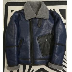 Blouson aviateur en cuir véritable de mouton sur mesure pour homme, de haute qualité, grande taille, imperméable et coupe-vent pour l'hiver - Product Image 3