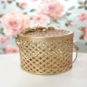 Cesta de metal de primera calidad para crear arreglos de regalo reflexivos y significativos, devolución y regalo de boda a precio mayorista - Product Image 5