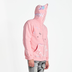 Sweats à capuche personnalisés avec fermeture éclair et impression bouffante Nouvel hiver Streetwear pour hommes Sweats à capuche avec fermeture éclair complète Sweats à capuche thermiques de haute qualité - Product Image 3