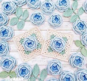 Manta de Ganchillo Hecha a Mano con Diseño Floral de Rosas, Chal, Alfombra, Colcha, Manta Trenzada Tejida con Hilo de Algodón, Artesanía Textil - Product Image 4