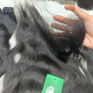 Peluca Frontal de encaje de pelo crudo vietnamita de alta calidad de 8 - 32 pulgadas, encaje HD de textura recta para mujeres negras sin procesar con tamaño de gorra - Product Image 1