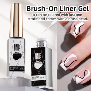 R S Nail Wholesale - Pincel para Decoración de Uñas, Gel Blanco y Negro, Colores Clásicos, Diseño de Pintura para Uñas <span class=keywords><strong>con</strong></span> Pincel Fino, <span class=keywords><strong>Manicura</strong></span> <span class=keywords><strong>Francesa</strong></span> DIY - Product Image 2