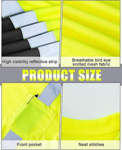 T-shirt de sécurité haute visibilité à manches courtes Logo personnalisé Bande réfléchissante Vêtements de travail Chemises de sécurité Vêtements de sécurité réfléchissants - Product Image 5