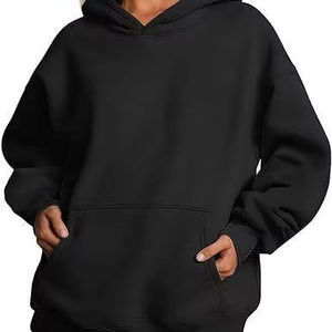 Sudadera con Capucha Casual para Mujer, 100% Algodón, con Logotipo Frontal, Forro Polar Ecológico, Chaqueta con Cierre y Cuello de Forro Polar para Invierno - Product Image 3