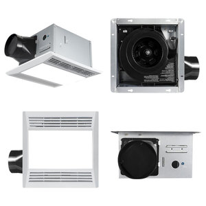 พัดลมดูดอากาศในห้องน้ำแบบอเมริกัน OEM ขนาด 10 นิ้ว พร้อมท่อลมขนาด 4 นิ้ว 50 80 100 110 CFM พร้อมไฟตกแต่ง - Product Image 5