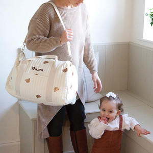 Lujo grande personalizado viaje mamá pañal hombro almacenamiento mamá pañal organizador algodón acolchado bebé <span class=keywords><strong>Hospital</strong></span> <span class=keywords><strong>bolsa</strong></span> - Product Image 4