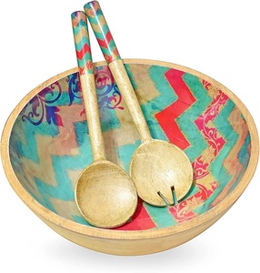 Nuevo diseño, venta al por mayor, ensaladera grande de alta calidad, cuenco para mezclar frutas, masa de madera tejida para el hogar altamente duradera - Product Image 3