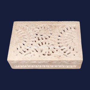 Nuevo diseño tradicional de calidad moderna, el mejor producto, caja tallada de esteatita con artículo pulido hecho a mano para regalo de almacenamiento de joyas - Product Image 1