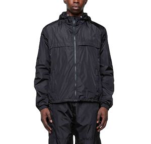 Veste coupe-vent à capuche légère imperméable pour homme de haute qualité Broderie Col montant Toile Coton pour la pêche la randonnée - Product Image 1