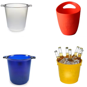 Cubeta de Hielo de Plástico de 3.5L, 5L y 8L en Rojo, Blanco, Negro y Azul para Uso Promocional en la Industria de Bebidas - Product Image 4
