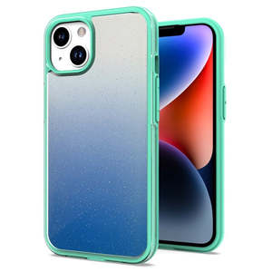 เคส iPhone 14 6.1 นิ้ว iPhone 13 6.1 นิ้ว ใช้ได้กับ iPhone 16E/17E รุ่นพรีเมียมแบบกลิตเตอร์ พร้อมกรอบถอดได้ สีเขียว บรรจุภัณฑ์ขายปลีก - Product Image 1