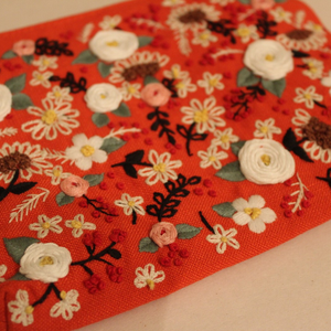 Sac en lin brodé à la main avec broderie de différentes couleurs sac à dos en lin 100% doux lavé OEM fabriqué au Vietnam - Product Image 5