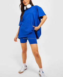 T-shirt unisexe en coton 100% de haute qualité, impression puff, logo personnalisé, vente en gros, tee-shirt uni en denim d'été pour femmes - Product Image 2