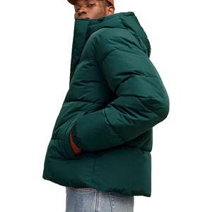 Veste matelassée en duvet pour hommes, surdimensionnée et compressible de haute qualité, streetwear décontracté bombardier vente en gros de logo personnalisé - Product Image 6
