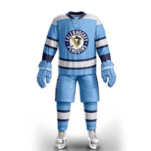 Set Personalizzati di Pantaloni da Hockey su Ghiaccio di Alta Qualità con Ricamo per Uniformi Sportive da Adulti, MOQ <span class=keywords><strong>2</strong></span> Set - Product Image 4