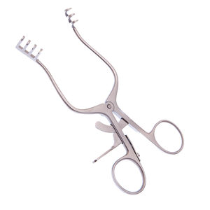 Retractor Manual West Autoestático de 140 mm de Largo, 3 x 4 Dientes, 60 mm de Apertura Completa, Acero Inoxidable Quirúrgico, Instrumentos con Certificación CE - Product Image 1