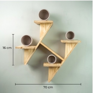Estante de Pared Moderno de Madera para Plantas, Diseño Minimalista para Plantas Verdes de Interior - Product Image 2