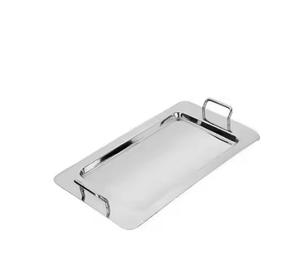 Plateau de service en aluminium martelé avec poignées en forme de feuille pour plateau de table décoratif pour la maison - Product Image 2