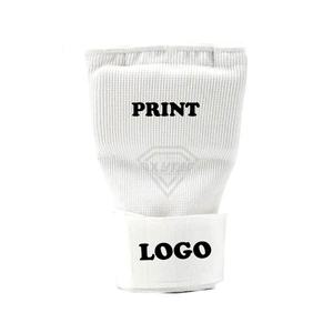 Gants de boxe personnalisés à logo, demi-doigts, en néoprène, avec bandages longs élastiques, pour hommes et femmes, avec rembourrage intérieur en gel - Product Image 2