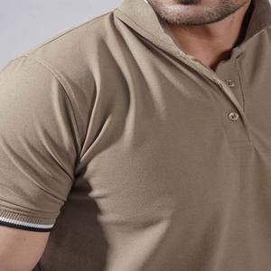 เสื้อโปโลแขนสั้นสําหรับเสื้อผ้าผู้ชายผ้าฝ้ายระบายอากาศขนาดบวกสไตล์ถนนสูงสีทึบเสื้อเชิ้ตแขนสั้นผู้ชาย - Product Image 3