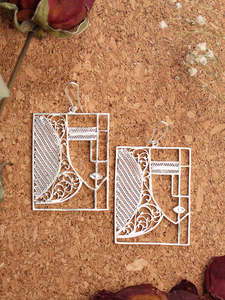 Meilleure vente de haute qualité complexe visage humain conception boucles d'oreilles brillant scintillant direct du fournisseur indien - Product Image 2