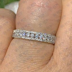 แหวนเพชรโมอิสทรงกลม1.50วงสำหรับผู้หญิงของขวัญวันครบรอบและวันเกิดสำหรับผู้หญิง - Product Image 5