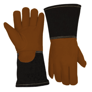 Guantes de cuero dividido de piel de vaca ignífugos, guantes reflectantes de seguridad Industrial para construcción, guantes de soldadura contra incendios, chispa de calor - Product Image 5