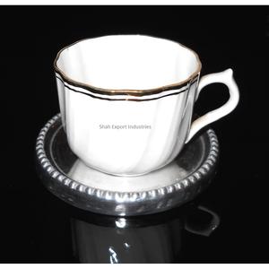 Wholesaler Metal Round <b>Silver</b> Drink Serving <b>Coaster</b> for Home and Hotel Table Top Tea and Coffee Serving <b>Coasters</b> - Product Image 6