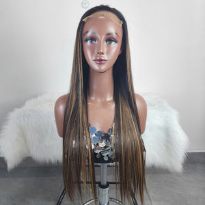 Haute qualité 100% perruque de cheveux humains vierges vietnamiens style droit d'os brun avec prix de gros - Product Image 1