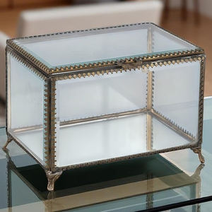 กล่องแก้วใสเอียงแบบโบราณสำหรับตกแต่งโต๊ะอุปกรณ์เสริมเครื่องประดับของที่ระลึกขนาดกำหนดเองได้ - Product Image 2