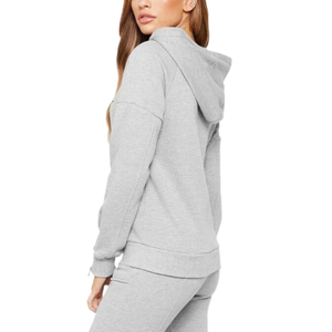 Ensemble sweat-shirt et jogging pour femme, sweat-shirt de survêtement pour femme avec ourlet zippé et 3 poches, sweat-shirt élégant et confortable - Product Image 3