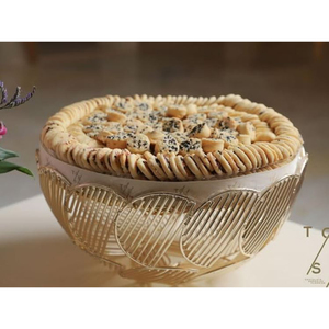 Bol à chocolat en fil de métal doré de qualité supérieure Design vintage bol de service à chocolat décoratif bol de service de table à la maison - Product Image 1