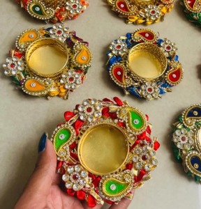 Indian Traditional Decorative Candle Holder, Home Decor, Wall Hanging Decor, Mandir Decoration, Stairs Decor, Pooja Decoration - Product Image 1