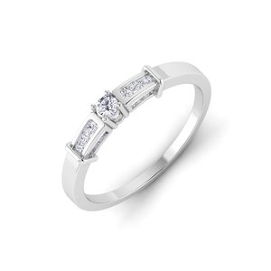 Trendy New Unique Gold Plated IGI Certified Wedding Ring Brilliant Cut Lab Grown Diamond Bezel Set Optimal Women's Engagement - Product Image 1