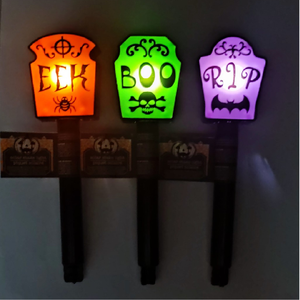 Meilleure vente Décoration de la maison lumière décorative extérieure 14 pouces de longueur HALLOWEEN TOMBSTONE pieu solaire pour la collection de jardin - Product Image 5