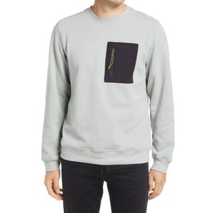 เสื้อสเวตเชิ้ตลำลองสำหรับผู้ชายเสื้อสเวตเชิ้ตแบบสวมหัวคอกลมสีล้วนพิมพ์โลโก้แบบกำหนดเอง - Product Image 5