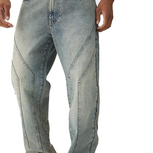 High Quality Unisex Men's Winter <b>Denim</b> Pants Made From <b>Stretch</b> Cotton Breathable Lightweight Straight Fit with Custom Label Tag - Product Image 5