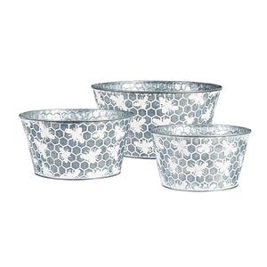 Top Selling Indian Stylish Fancy Metal Planter <b>Tubs</b> SET of 3 Unique Designer Metal <b>Galvanized</b> Planter Customized Shape Handmade - Product Image 2