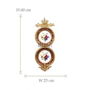 Marco de pared floral doble de latón antiguo hecho a mano chapado en oro decoración vintage elegante arte de pared de latón clásico - Product Image 6