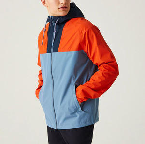 Chaqueta Cortavientos Personalizada de Nailon con Cremallera y Capucha, Chaqueta Cortavientos para Hombre de Talla Grande con Capucha y Cremallera - Product Image 3